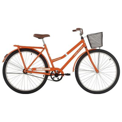 Bicicleta Paradise Urbana Aro 26 Quadro Aço 1 Marcha Laranja Free Action