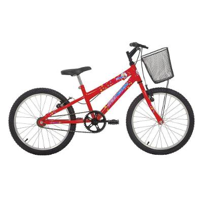 Bicicleta Kiss Mountain Bike Aro 20 Quadro Aço 1 Marcha Vermelho Coke Free Action