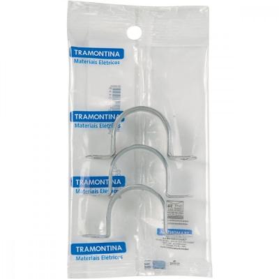 Abraçadeira Tipo U 1-2 para Fixação em Aço Carbono Galvanizado Embalagem com 3 Unidades Tramontina