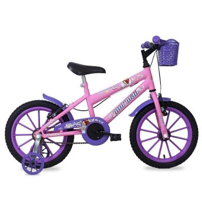 Bicicleta Infantil Sweet Girl Aro 16 V-Brake Rosa Claro Mormaii