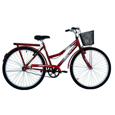 Bicicleta Urbana Soberana Transporte e Passeio Aro 26 Quadro Aço 1 Velocidade Mormaii Vermelho