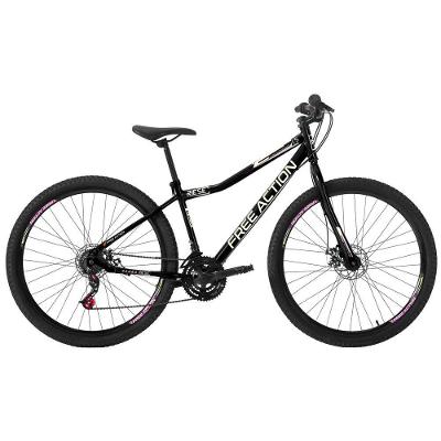 Bicicleta Riese 1.5 Mountain Bike Aro 29 Quadro Aço 21v Freio a Disco Free Action Preto Brilho