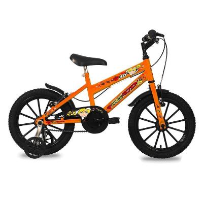 Bicicleta Infantil Joy Mtb Aro 16 Quadro em Aço 1v V-brake Laranja Free Action