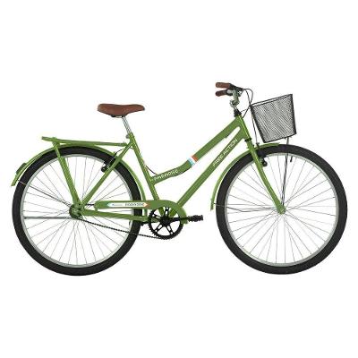 Bicicleta Urbana Paradise Aro 26 Quadro Aço 21" 1v V-Brake Verde Militar Free Action