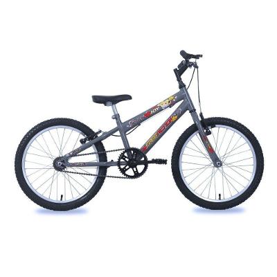 Bicicleta Joy Mountain Bike Aro 20 Quadro Aço 1 Marcha V-Brake Infantil Free Action Grafite