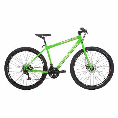 Bicicleta Flexus 1.5 Mtb Aro 29 Quadro Aço 21 Marchas Freio a Disco Free Action Verde Kawasaki
