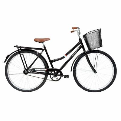 Bicicleta Aro 26 Paradise Urbana Quadro Aço 1v Contra Pedal Preto Cooper Free Action