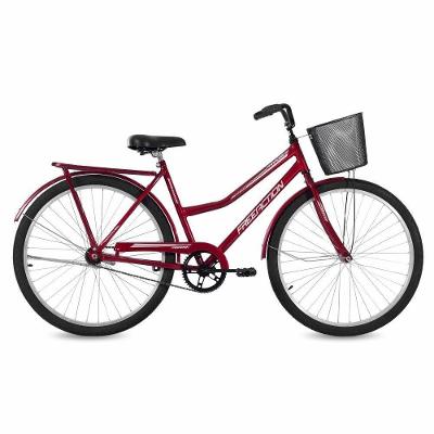 Bicicleta Urbana Paradise Aro 26 Quadro Aço 1v Contra Pedal Vermelho Free Action