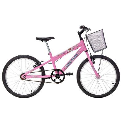 Bicicleta Sweet Girl Mountain Bike Aro 20 Quadro Aço 1v Rosa Claro Mormaii