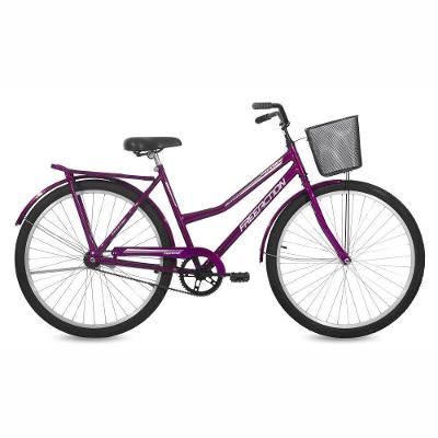 Bicicleta Paradise Urbana Aro 26 Quadro Aço 1 Marcha Contra Pedal Violeta Free Action
