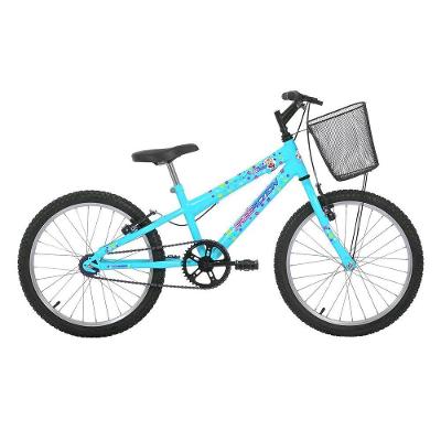 Bicicleta Kiss Mountain Bike Aro 20 Quadro Aço 1v V-Brake Verde Tiffany Free Action