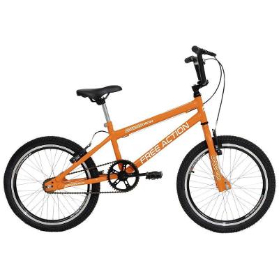 Bicicleta Bmx Sts Cross Aro 20 Quadro Aço 1 Velocidade Laranja Free Action