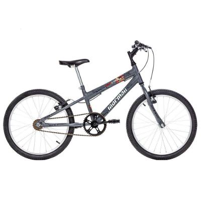Bicicleta Top Lip Mountain Bike Aro 20 Quadro Aço 1v V-brake Infantil Grafite Mormaii