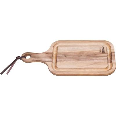 Tábua para Churrasco Tramontina Teca 46x23cm em Madeira Teca com Sulco 10mm Marrom