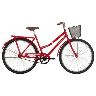 Bicicleta Paradise Urbana Aro 26 Quadro Aço 1v Vermelho Coke Free Action