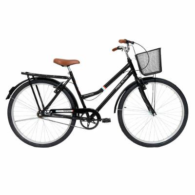 Bicicleta Paradise Urbana Aro 26 Quadro Aço 1v V-Brake Preto Cooper Free Action