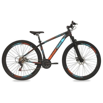 Bicicleta Venice 3.1 Mountain Bike Aro 29 Alumínio 21 Marchas Mormaii Preto C-azul-laranja