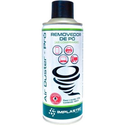 Limpador a Ar Comprimido Air Duster Pro 400ML para Limpeza de Locais de Difícil Acesso Implastec