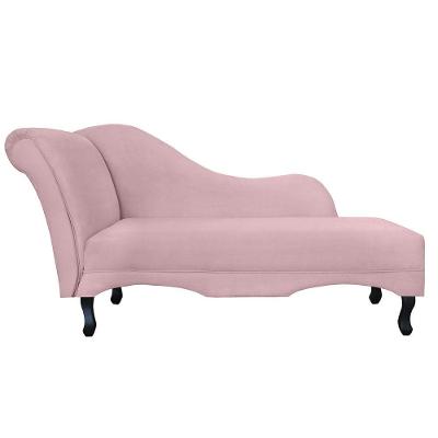 Recamier Divã Namoradeira Olivia Lado Direito Veludo Estofado Rose Loja Sheep