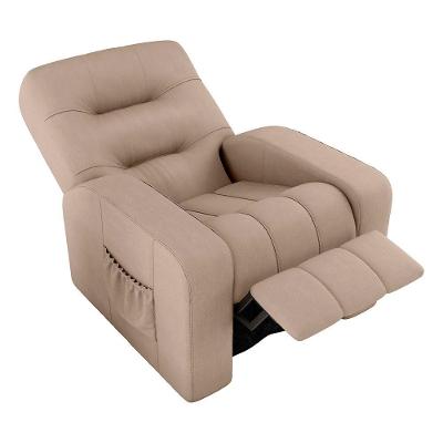 Poltrona Reclinável Mx-7 Azera do Papai Suede Confortável Bege Loja Sheep