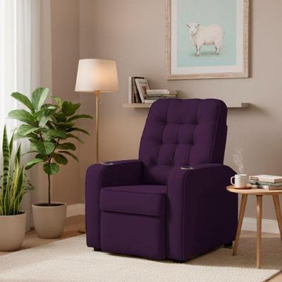 Poltrona Reclinável Lord do Papai em Veludo Confortável Roxo Púrpura Loja Sheep