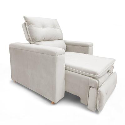 Poltrona Reclinável Retrátil Onix Suede Macia Bege Loja Sheep