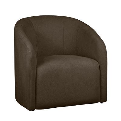 Poltrona Decorativa Loren Orgânica Veludo Marrom Confortável para Sala de Estar Loja Sheep