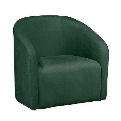 Poltrona Decorativa Loren Orgânica em Veludo Confortável Verde Loja Sheep