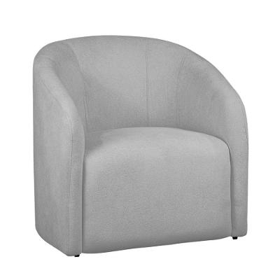 Poltrona Decorativa Loren Orgânica em Veludo com Espuma Confortável Cinza Claro Loja Sheep