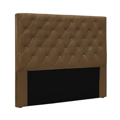 Cabeceira Solteiro Dora 90cm para Cama Box Estrutura MDF-MDP Estofada Suede Caramelo Loja Sheep