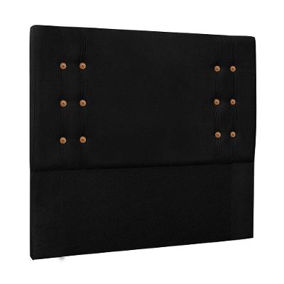 Cabeceira Solteiro Cléo 90cm para Cama Box MDF MDP Revestida Suede Preto Loja Sheep
