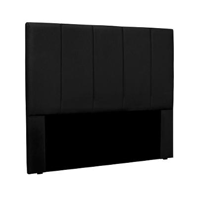 Cabeceira Solteiro Anya para Cama Box Estrutura MDF-MDP com Suede Preto Loja Sheep