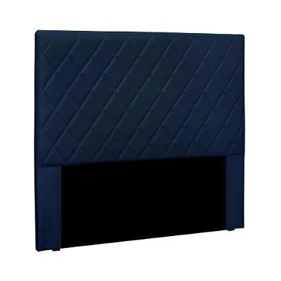 Cabeceira Tina Cama Box Queen 160cm Estofada Suede Azul Loja Sheep