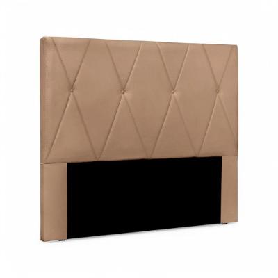 Cabeceira Elisa Casal 140cm Fixação no Box MDF-MDP Suede Creme Loja Sheep