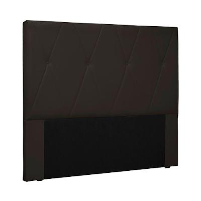 Cabeceira Elisa para Cama Box Queen 160cm Estrutura MDF Estofada em Corino Marrom Loja Sheep