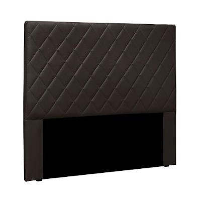 Cabeceira Solteiro Tina para Cama Box Estrutura MDF-MDP Estofada em Corino Marrom Loja Sheep