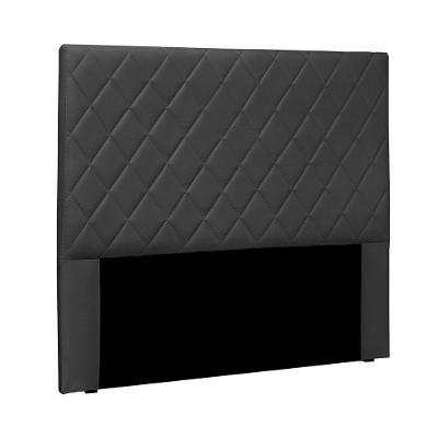 Cabeceira Cama Box King Tina Estofada Fixação no Box Estrutura MDF-MDP Corino Preto Loja Sheep