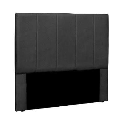 Cabeceira Anya Solteiro 90cm Fixação no Box Madeira Corino Preto Loja Sheep