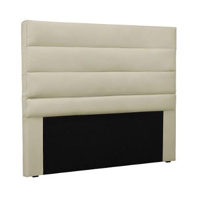 Cabeceira Casal Vera 140cm para Cama Box Estrutura MDF-MDP em Corino Creme Loja Sheep