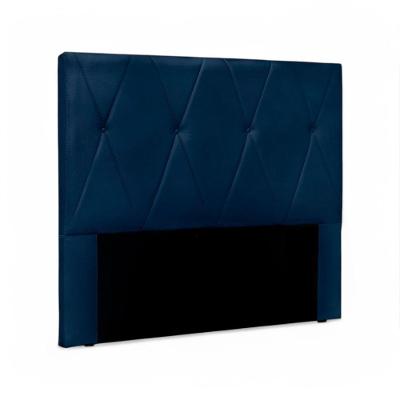 Cabeceira Elisa Solteiro Estofada Fixação no Box MDF-MDP Suede Azul Loja Sheep