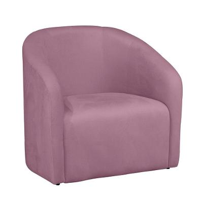 Poltrona Decorativa Loren Orgânica em Veludo Confortável Rose Loja Sheep