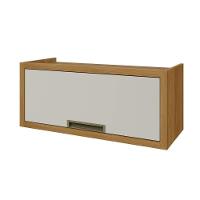 Armário Aéreo Cozinha Modulado  Imperatriz c/ 1 Porta Basculante Freijo/Off White - Nesher - 1