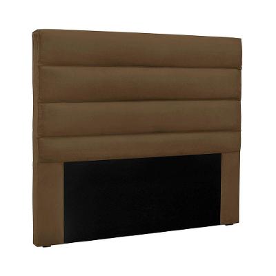 Cabeceira Casal Queen Vera 160cm para Cama Box MDF-MDP Estofada em Suede Caramelo Loja Sheep