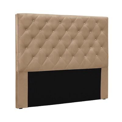 Cabeceira Casal Dora 140cm para Cama Box Estrutura MDF-MDP Suede Creme Loja Sheep
