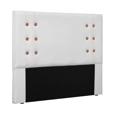 Cabeceira Cléo Cama Box Queen Fixação no Box Madeira Industrializada Corino Branco Loja Sheep