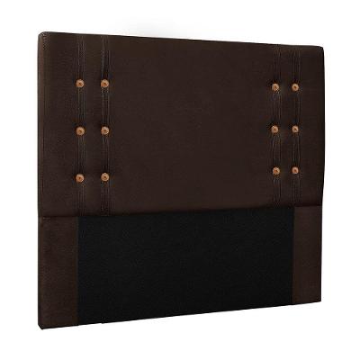 Cabeceira King Cléo para Cama Box Estofada em Suede Marrom Loja Sheep