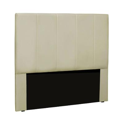 Cabeceira Anya Cama Box King Fixação no Box Estrutura MDF-MDP Revestimento Corino Creme Loja Sheep