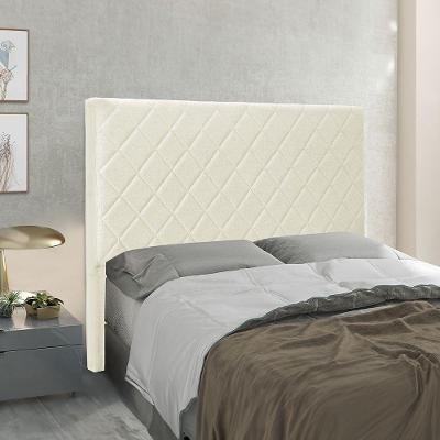 Cabeceira Cama Box Casal Queen Tina 160cm Estofada em Linho Rústico Creme Loja Sheep