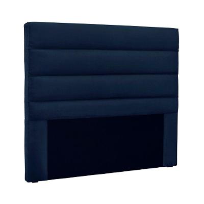 Cabeceira Casal Vera 140cm para Cama Box Estrutura em Madeira Suede Azul Loja Sheep