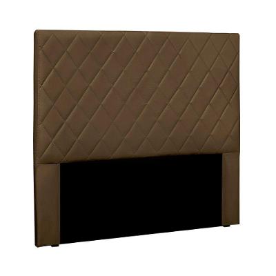 Cabeceira Casal Queen Tina 160cm Estofada Suede Caramelo Fixação no Box Loja Sheep